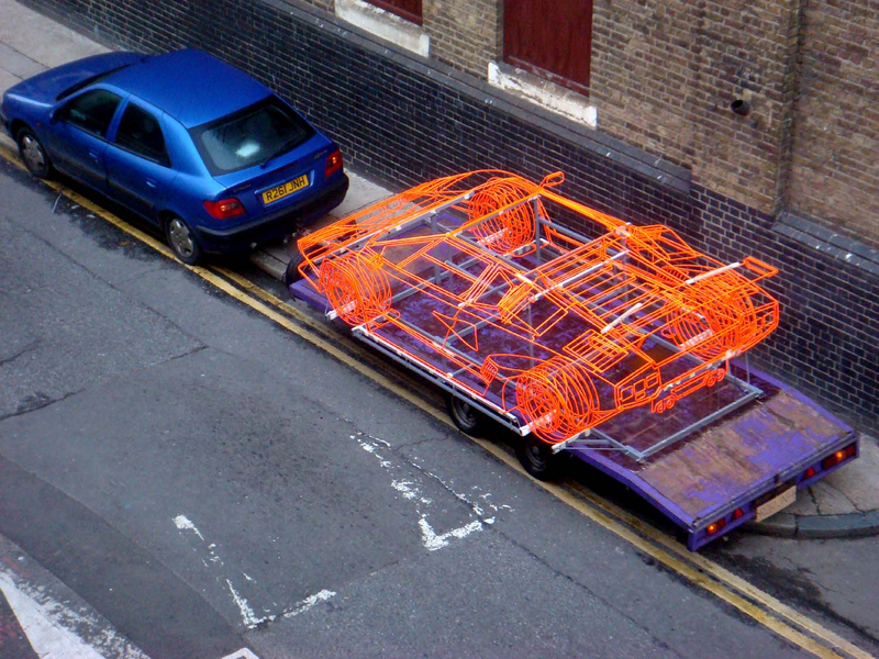 Illustration for article titled Artist Creates Wireframe Lamborghini Countach
